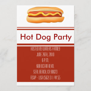 Hotdog-Party Einladung