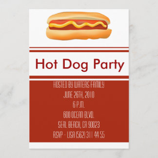 Hotdog-Party Einladung