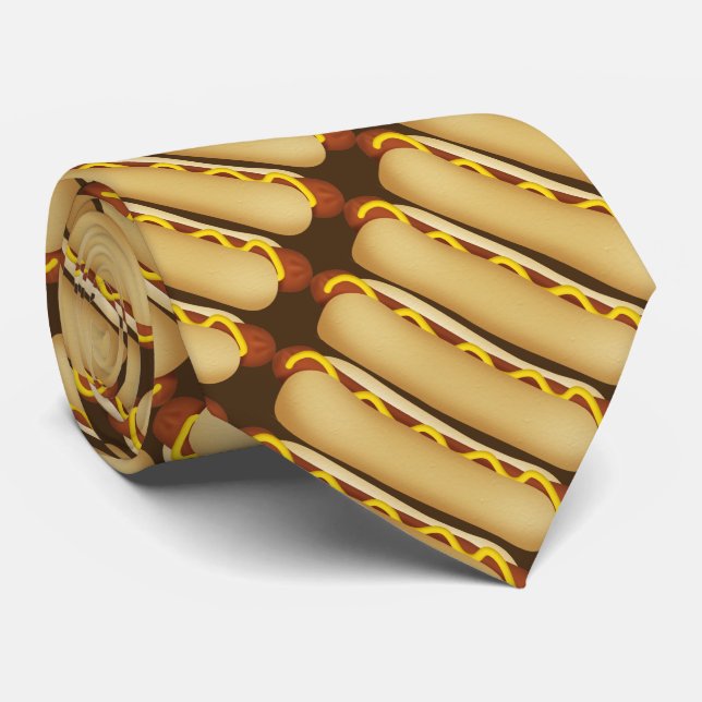 Hotdog-Patterns-Krawatte Krawatte (Gerollt)