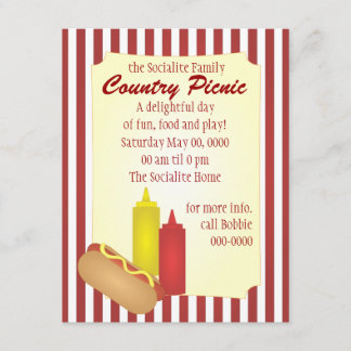 Hotdog Picnic Einladung
