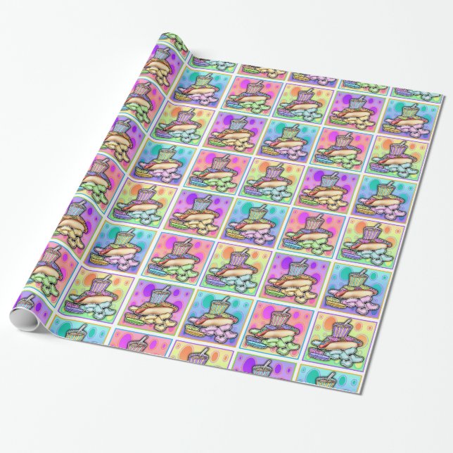 Hotdog-Pop-Kunst-Verpackungs-Papier Geschenkpapier (Ungerollt)