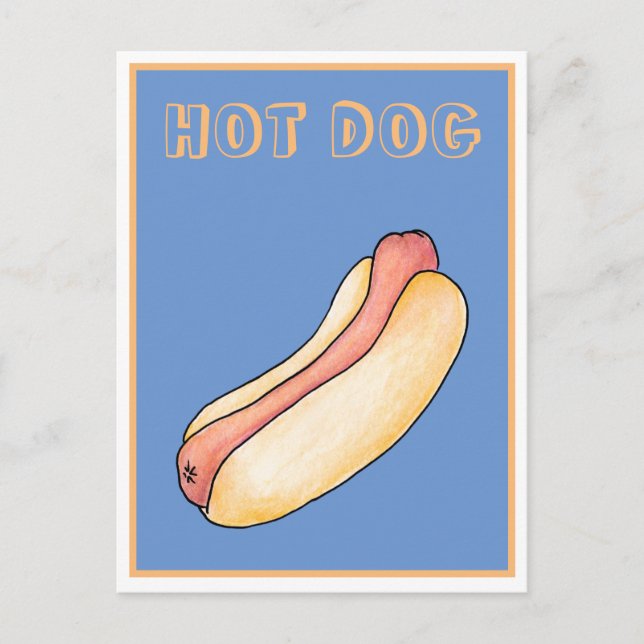 Hotdog Postkarte (Vorderseite)
