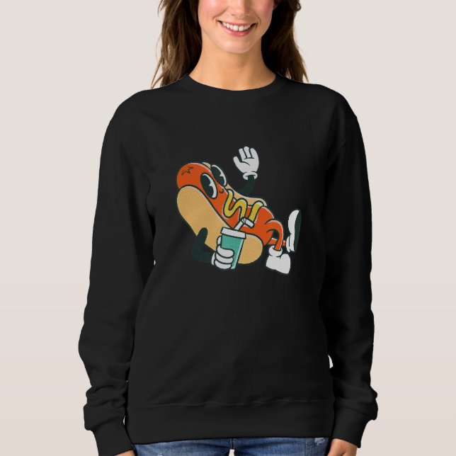Hotdog-Sandwich Männer Frauen Sweatshirt (Vorderseite)