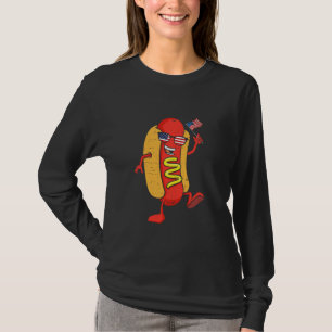 Hotdog Sonnenbrille American Flag Funny American H T-Shirt