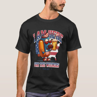 Hotdog Wiener 4. Juli Patriotisch T-Shirt