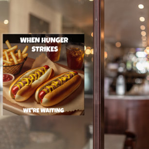 Hotdogs Fries Drink Restaurant Advert anpassen Poster