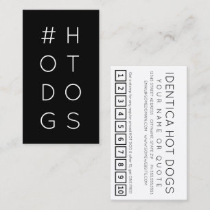 #HOTDOGS Hashtag Loyalitätskarte Treuekarte