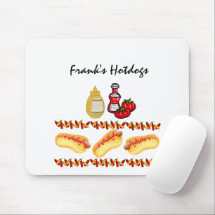 Hotdogs Ketchup Mustard Food Mouse Pad! Mousepad