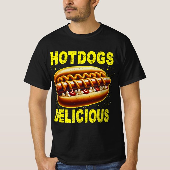 Hotdogs köstlich T-Shirt (Vorderseite)