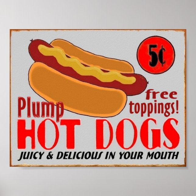 HotDogSign,Poster Poster (Vorne)