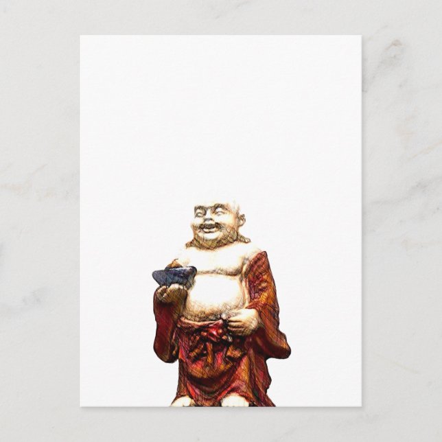 Hotei Laughing Buddha Postkarte (Vorderseite)