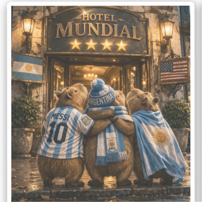  Hotel 4 estrellas Capibarras Aufkleber (Vorderseite)