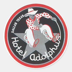 Hotel Adolphus Gepäcksiegel Runder Aufkleber