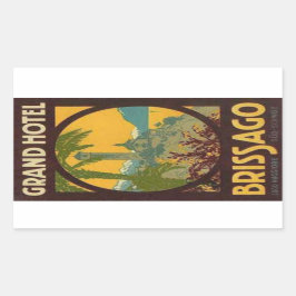 Hotel Brissago Rechteckiger Aufkleber