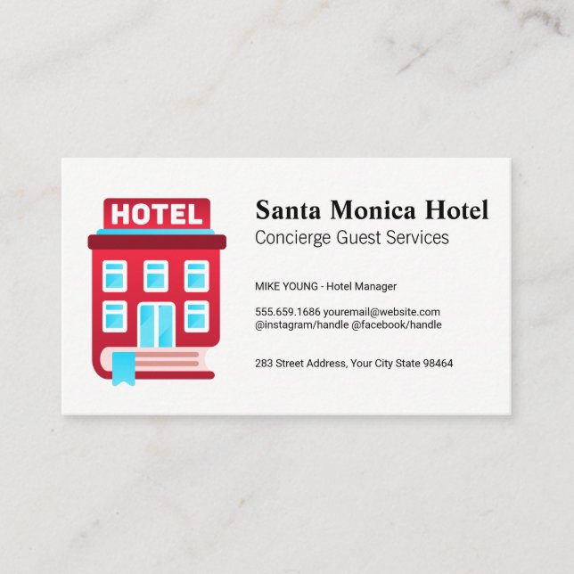 Hotel Buch Guide Logo Terminkarte (Vorderseite)
