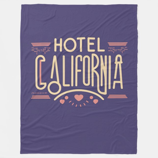 HOTEL CALIFORNIA EAGLES ICONIC SONG TITLE FLEECEDECKE (Vorderseite)