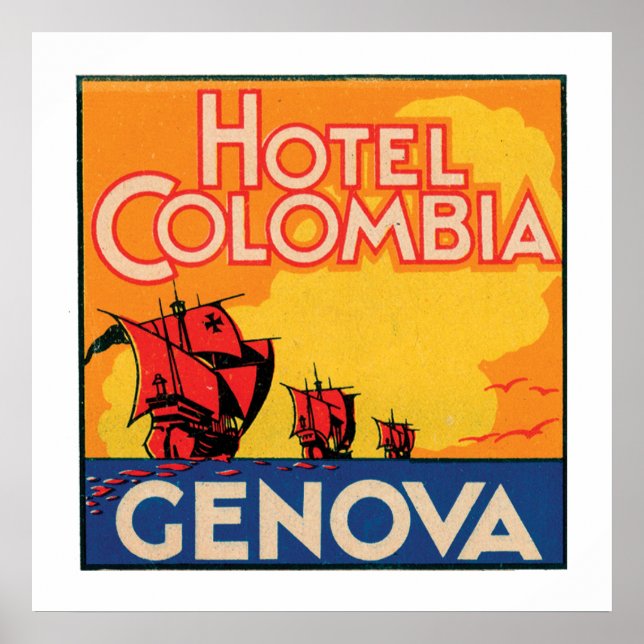 Hotel Colombia Genova Poster (Vorne)