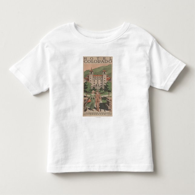 Hotel-Colorado-Reise-Plakat Kleinkind T-shirt (Vorderseite)