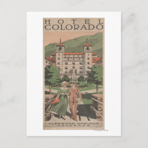 Hotel Colorado Travel Poster Postkarte