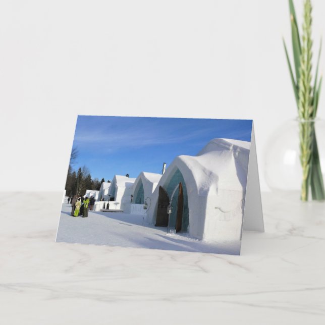 Hotel de Eeis, Quebec, Kanada Dankeskarte (Vorderseite)