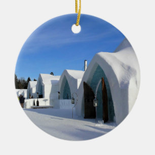 Hotel de Glace, Quebec, Kanada Keramik Ornament