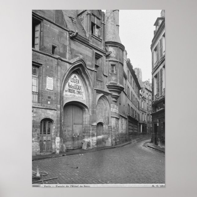 Hotel de Sens, Ende des 19. Jahrhunderts Poster (Vorne)