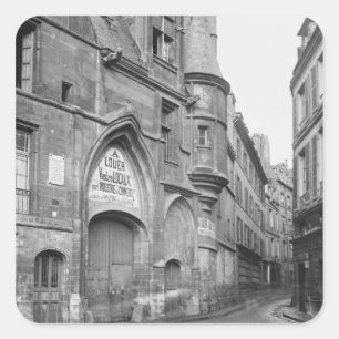 Hotel de Sens, Ende des 19. Jahrhunderts Quadratischer Aufkleber