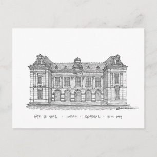 Hotel de Ville, Dakar, Senegal Postkarte