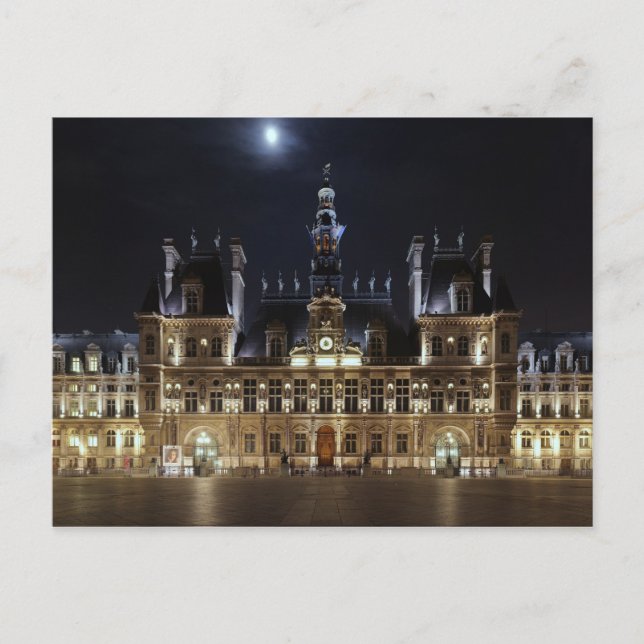 Hotel de Ville Paris Postkarte (Vorderseite)