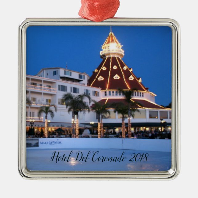 Hotel Del Coronado Keramik-Verzierung Ornament Aus Metall (Vorne)