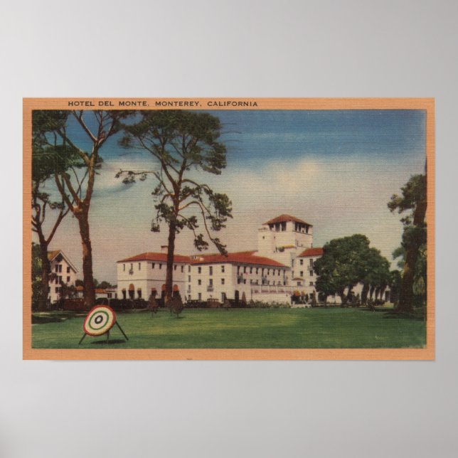 Hotel Del Monte und Bogenschießen - Monterey, CA Poster (Vorne)