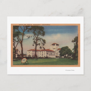 Hotel Del Monte und Bogenschießen - Monterey, CA Postkarte