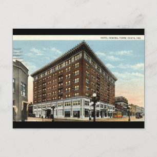 Hotel Deming, Terre Haute, Indiana 1933 Postkarte