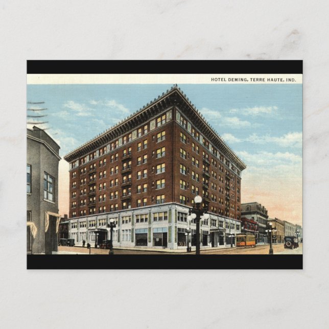Hotel Deming, Terre Haute, Indiana 1933 Postkarte (Vorderseite)