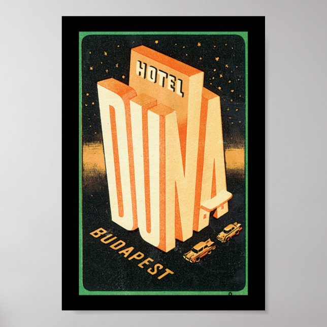 Hotel Duna Budapest Poster (Vorne)