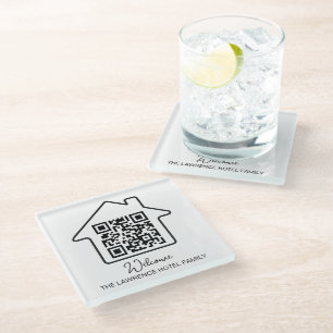 Hotel Erwärmung Gift Personalisierter QR-Code fü Glasuntersetzer