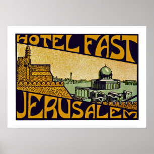 Hotel fasten Jerusalem Poster