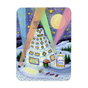 HOTEL FUNNY SNOWMAN, NORDLICHKEITEN UND PENGUINEN MAGNET
