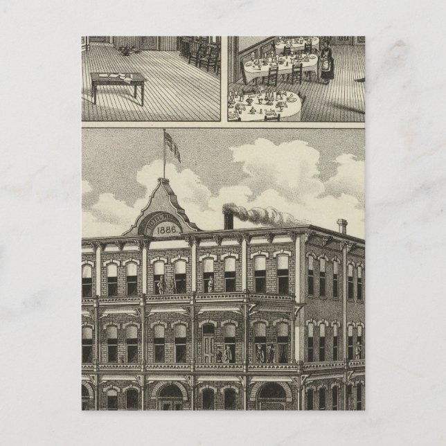 Hotel Hicks, Stockton, Kansas Postkarte (Vorderseite)