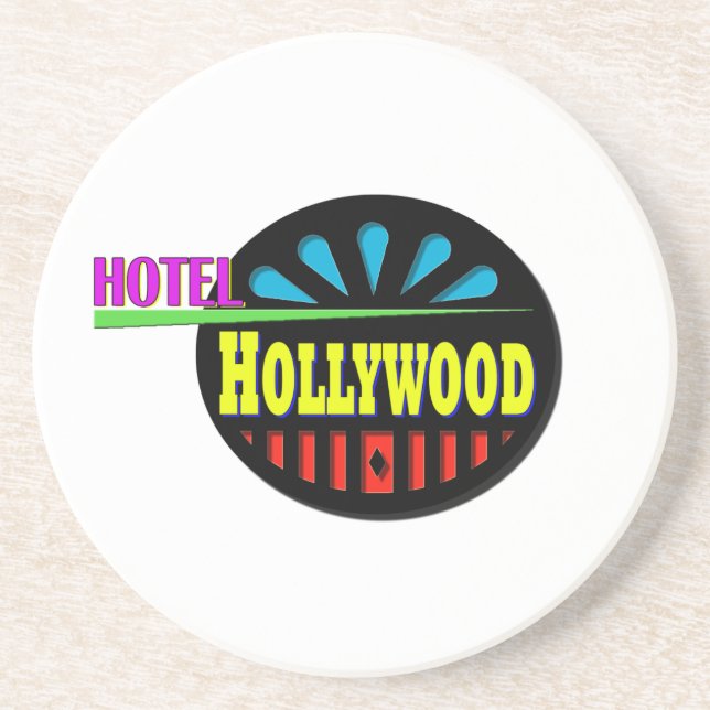 Hotel Hollywood Untersetzer! Sandstein Untersetzer (Vorne)