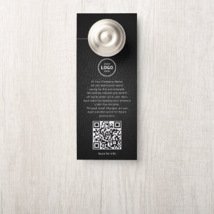 Hotel-Logo-QR-Code-Gästeinformations-Türhänger Türanhänger