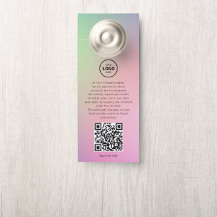 Hotel-Logo-QR-Code-Gästeinformations-Türhänger Türanhänger