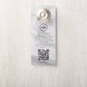 Hotel-Logo-QR-Code-Gästeinformations-Türhänger Türanhänger