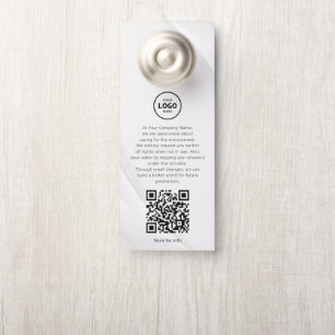 Hotel-Logo-QR-Code-Gästeinformations-Türhänger Türanhänger