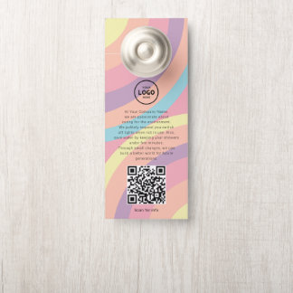 Hotel-Logo-QR-Code-Gästeinformations-Türhänger Türanhänger