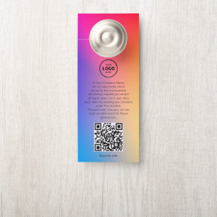 Hotel-Logo-QR-Code-Gästeinformations-Türhänger Türanhänger