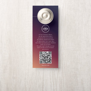 Hotel-Logo-QR-Code-Gästeinformations-Türhänger Türanhänger