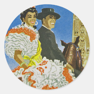 Hotel Madrid Runder Aufkleber