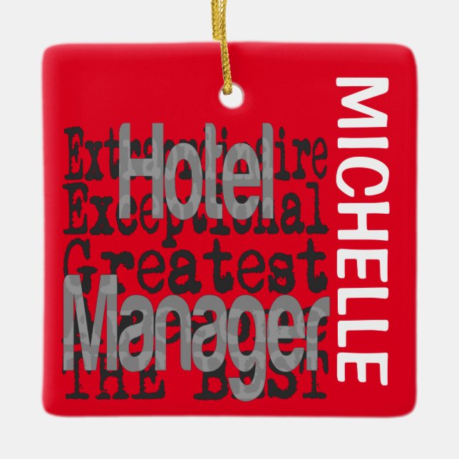 Hotel Manager Extraordinaire CUSTOM Keramikornament (Vorderseite)