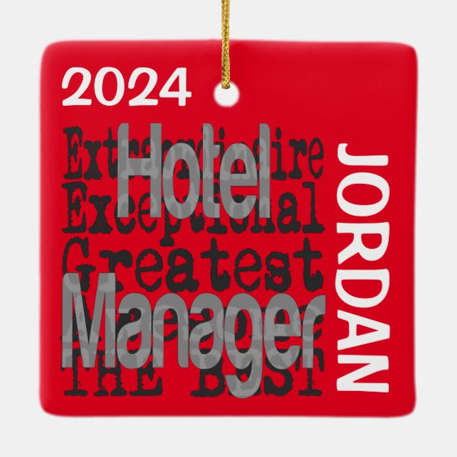 Hotel Manager Extraordinaire CUSTOM Keramikornament (Rückseite)
